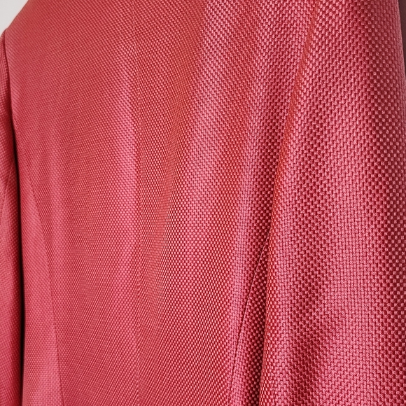 Talbots Blazer Textured Silk Wool Salmon Size 10 - Picture 8 of 12